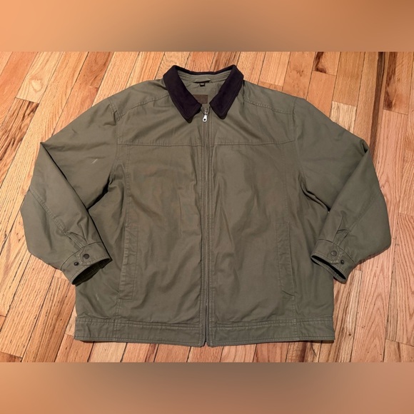 St. John's Bay Other - St Johns Bay Green Chore Barn Coat Jacket Flannel Lined Men’s Size XXL